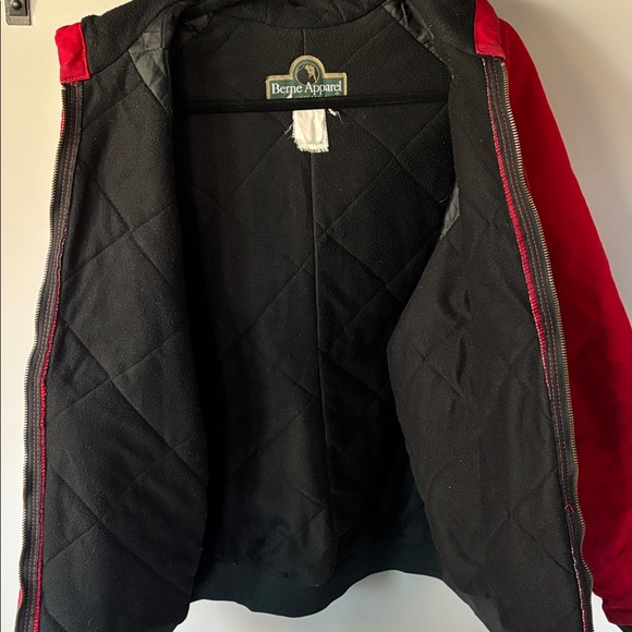 Vintage Berne Apparel Red Canvas Work Bomber Jacket - Picture 12 of 13